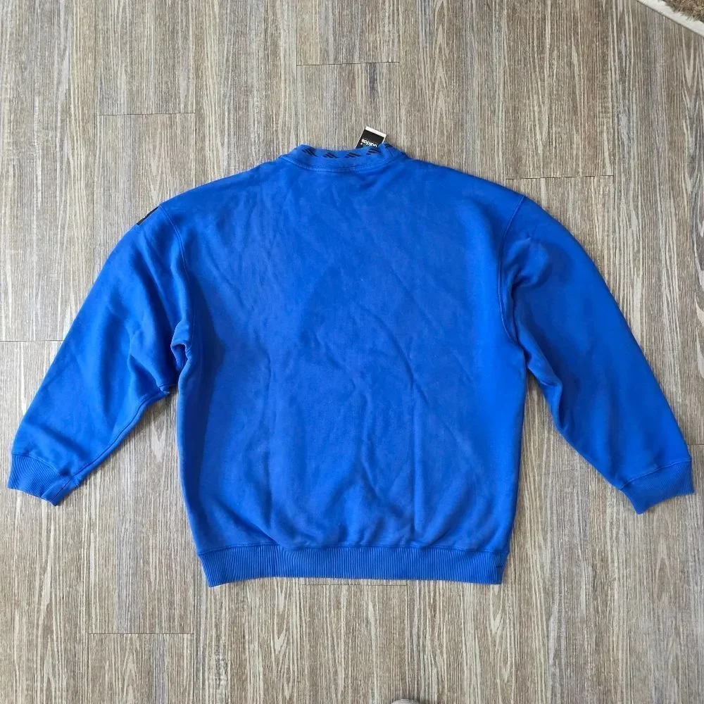 Adidas EQT Equipment Crew Sweatshirt Washed Fleece Men's Large Royal Blue JC8223